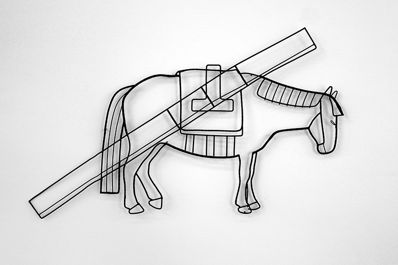 Veggmynd Sigurjóns Ólafssonar til sýnis í höfuðstöðvum bankans, Borgartúni 19 - mynd