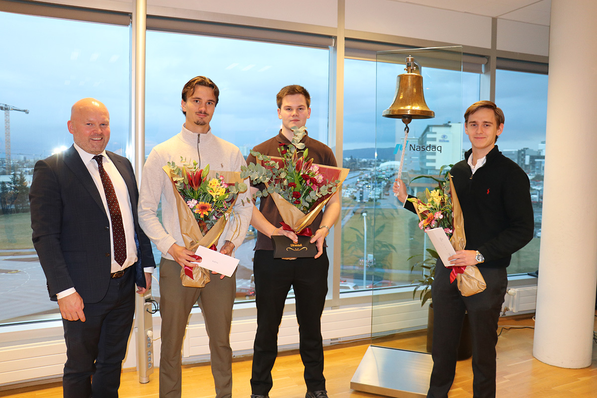 Nöfn sigurvegara í bónusviku: 1. sæti Ólafur Helgi Örvarsson (HÍ), 2. sæti Gauti Steinþórsson (HR) og 3. sæti Kristófer Ingi Kristinsson (HA).