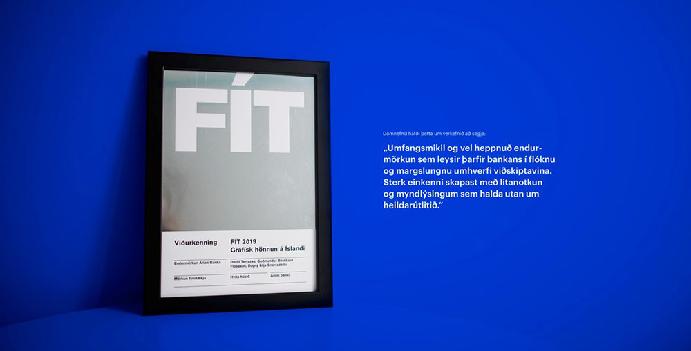 Arion banki fékk viðurkenningu fyrir nýtt útlit - mynd